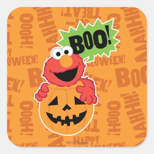 Elmo - Boe Vierkante Sticker (Voorkant)