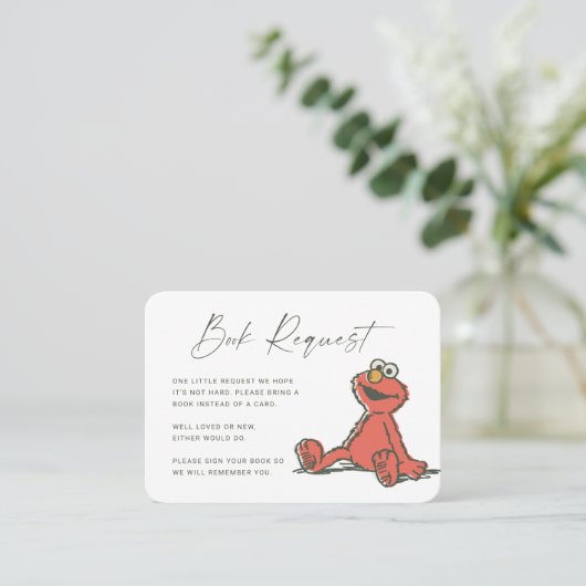 Elmo Book Request Insert Plaatskaartje (Staand voorkant)