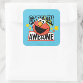 Elmo Captain Comic Vierkante Sticker (Tas)