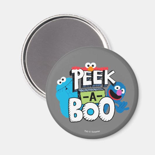 Elmo, Cookie & Grover | Peek-a-Boo Magneet (Voorkant / Achterkant)