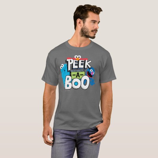 Elmo, Cookie & Grover | Peek-a-Boo T-shirt (Voorkant volledig)
