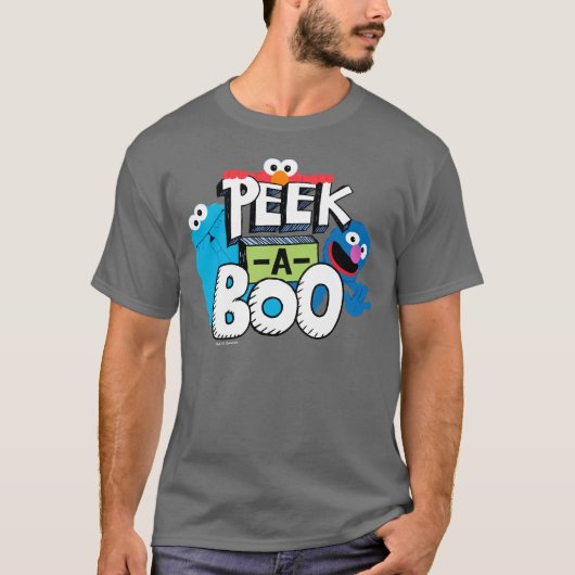 Elmo, Cookie & Grover | Peek-a-Boo T-shirt (Voorkant)