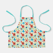 Elmo & Cookie Monster Fun Shapes Pattern Schort (Voorkant)