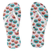 Elmo & Cookie Monster| Patroon voor vrede en liefd Teenslippers (Voetbed)