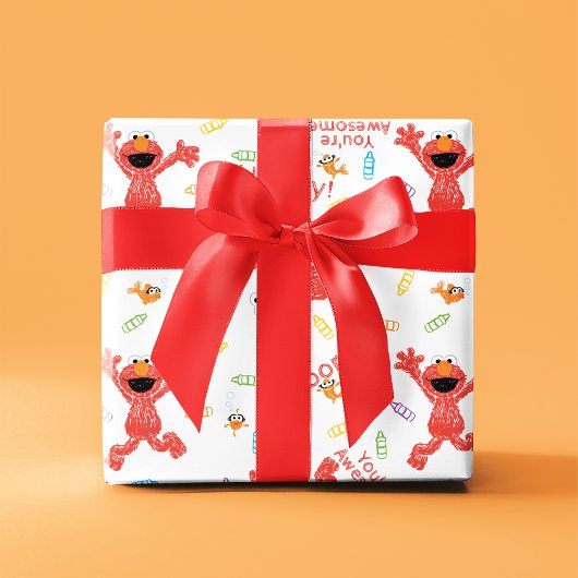 Elmo Crayon Pattern Cadeaupapier