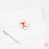 Elmo Crayon Pattern Ronde Sticker (Envelop)