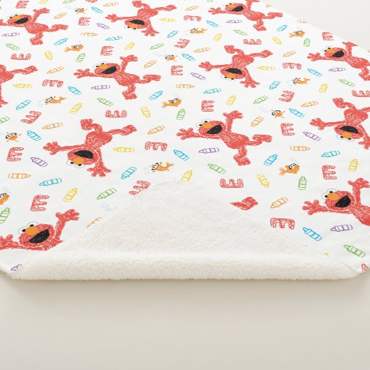Elmo Crayon Pattern Sherpa Deken (3/4)
