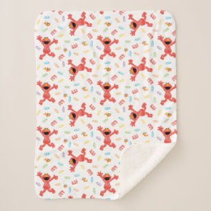 Elmo Crayon Pattern Sherpa Deken