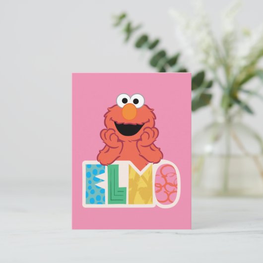 Elmo Cute & Fun Briefkaart (Staand voorkant)
