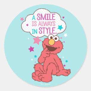 Elmo   Een glimlach is altijd in stijl Ronde Sticker