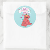 Elmo | Een glimlach is altijd in stijl Ronde Sticker (Tas)