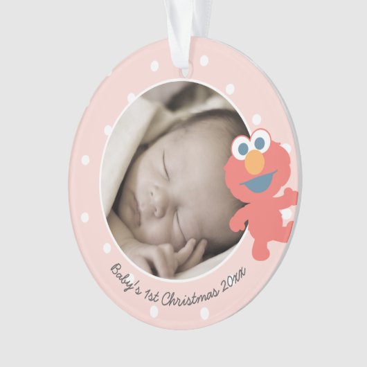 Elmo | Eerste Kerstmis baby - Jouw naam toevoegen Ornament (voorkant)