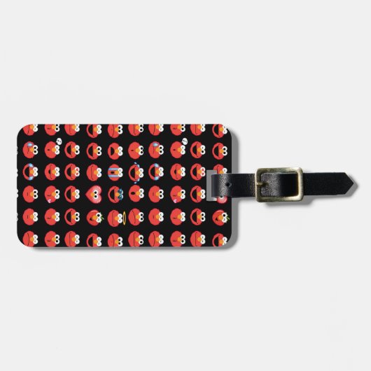 Elmo Emoji Pattern Bagagelabel (Voorkant horizontaal)