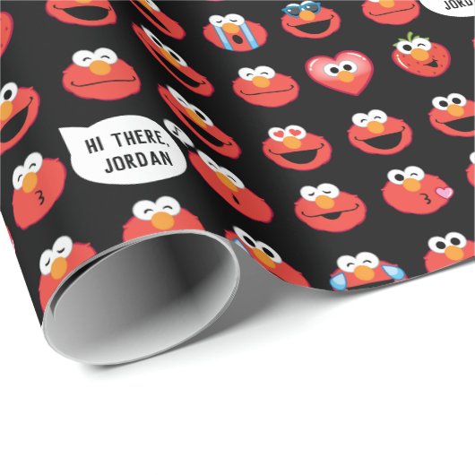 Elmo Emoji Pattern Cadeaupapier (Rol Hoek)