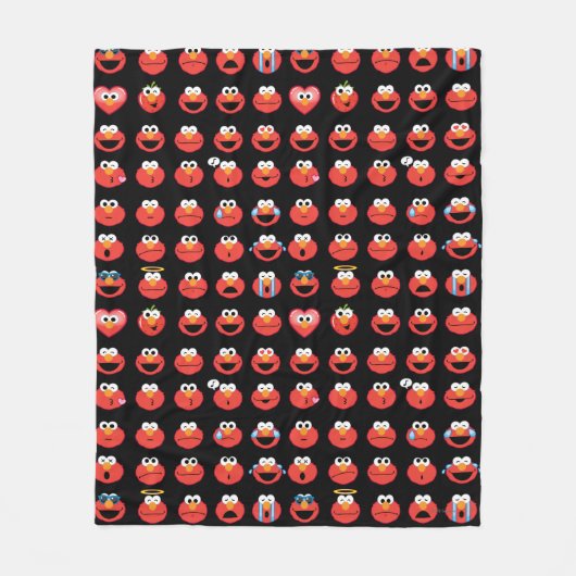Elmo Emoji Pattern Fleece Deken (Voorkant)