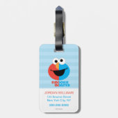 Elmo en Cookie Half Face Bagagelabel (Achterkant verticaal)