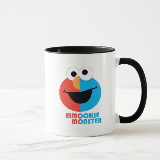 Elmo en Cookie Half Face Mok (Rechts)