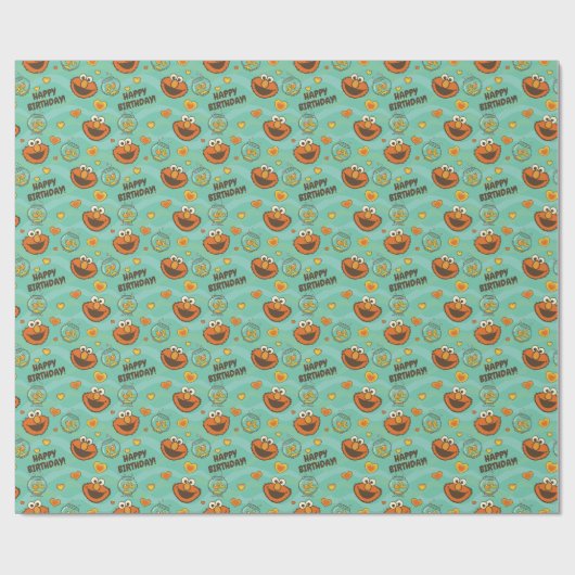 Elmo en Goldfish Pattern Cadeaupapier (Vlak)