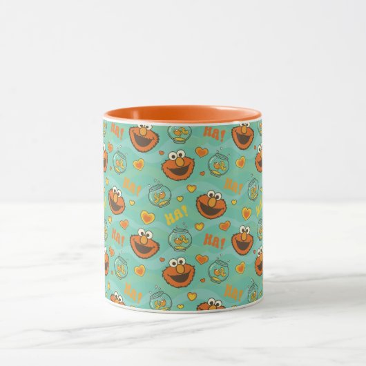 Elmo en Goldfish Pattern Mok (Midden)