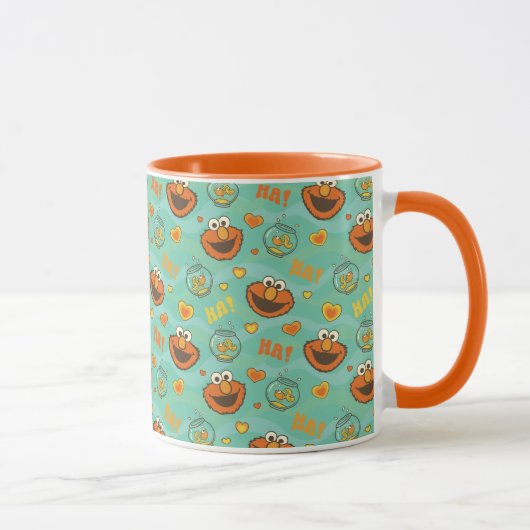 Elmo en Goldfish Pattern Mok (Rechts)