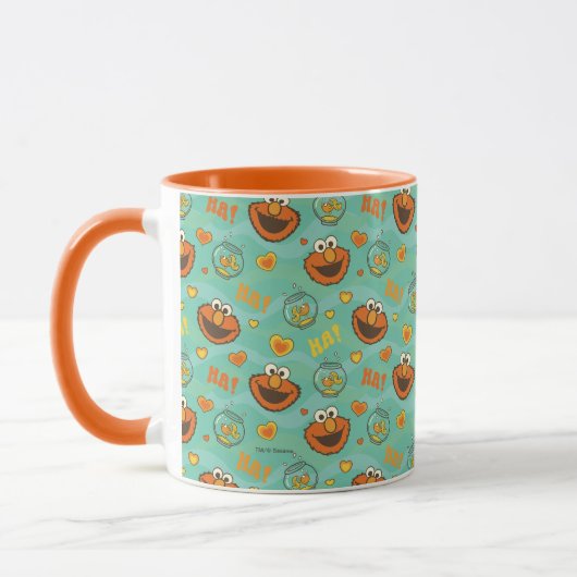 Elmo en Goldfish Pattern Mok (Links)