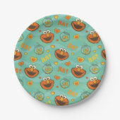 Elmo en Goldfish Pattern Papieren Bordje (Voorkant)