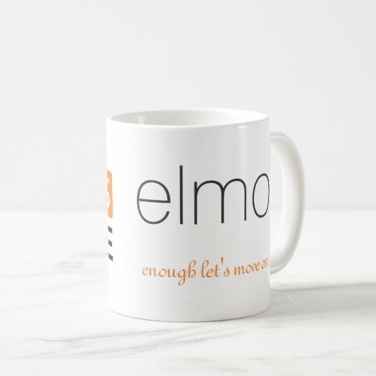 Elmo en Logo Mok | Genoeg Laten we verder gaan (Voorkant rechts)