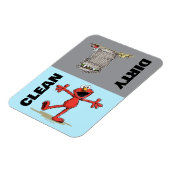 Elmo en Oscar "Schone of vuile" vaatwasser Magneet (Linkerzijde)