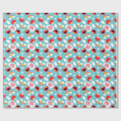 Elmo en Rainbows Pattern Cadeaupapier (Vlak)