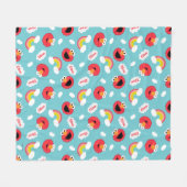 Elmo en Rainbows Pattern Fleece Deken (Voorkant (Horizontaal))