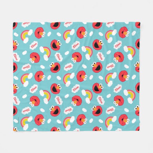 Elmo en Rainbows Pattern Fleece Deken (Voorkant (Horizontaal))
