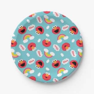 Elmo en Rainbows Pattern Papieren Bordje