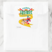 Elmo en Tango | Furry Friends Forever Vierkante Sticker (Tas)