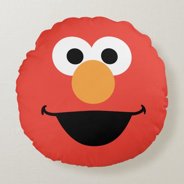 Elmo Face Art Rond Kussen (Voorkant)