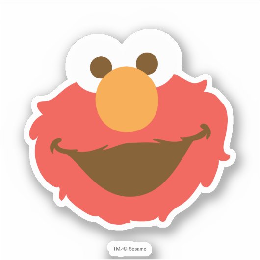 Elmo Face Sticker (Voorkant)