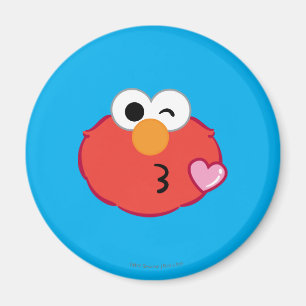 Elmo Face Throwing a Kiss Magneet