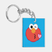 Elmo Face Throwing a Kiss Sleutelhanger (Voorkant Links)