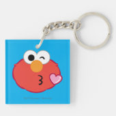 Elmo Face Throwing a Kiss Sleutelhanger (Achterkant)