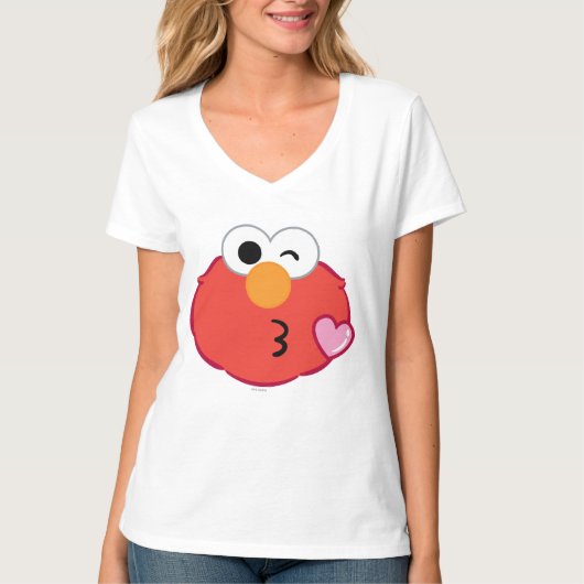 Elmo Face Throwing a Kiss T-shirt (Voorkant)