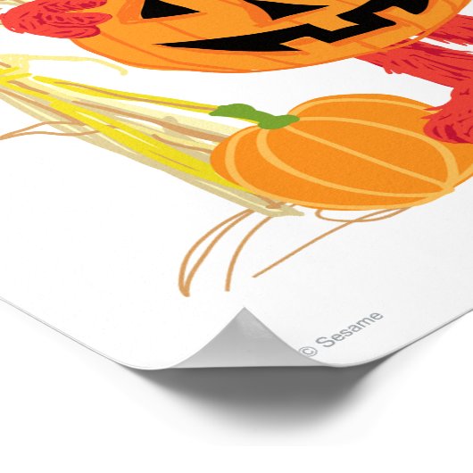 Elmo Fall Citrouille Première Affiche de bienvenue (Coin)