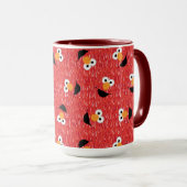 Elmo Fur Face Pattern Mok (Voorkant rechts)