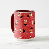 Elmo Fur Face Pattern Mok (Voorkant links)