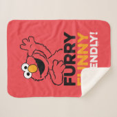 Elmo | Furry Funny Friendly Sherpa Deken (Voorkant (horizontaal))