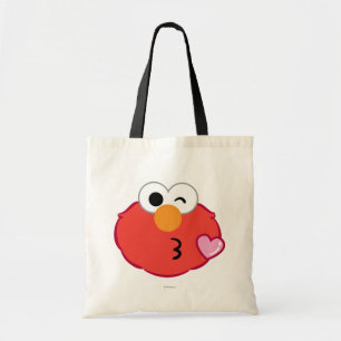Elmo gezicht stuurt een kus tote bag