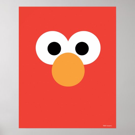 Elmo Grote Gezicht Poster (Voorkant)