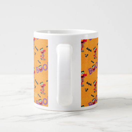 Elmo | Halloween Boo Pattern Extra Grote Beker (Achterkant)