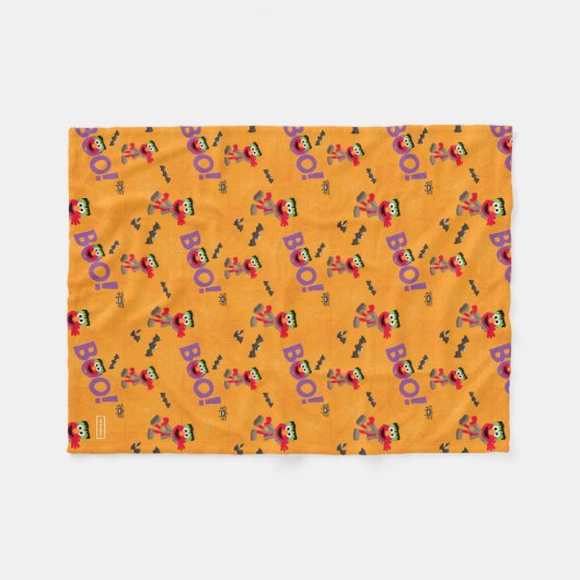 Elmo | Halloween Boo Pattern Fleece Deken (Voorkant (Horizontaal))