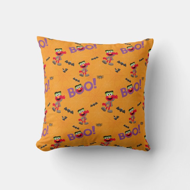 Elmo | Halloween Boo Pattern Kussen (Voorkant)
