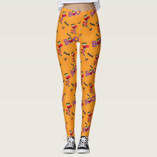 Elmo | Halloween Boo Pattern Leggings (Voorkant)