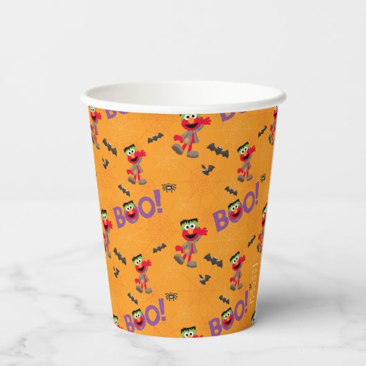 Elmo | Halloween Boo Pattern Papieren Bekers (Achterkant)